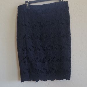 Catherines Blue Embellished Pencil Skirt Knee-Length